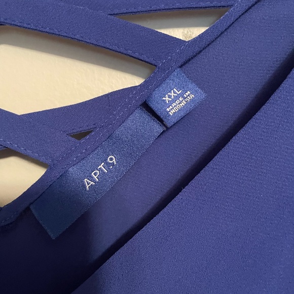 APT 9 Zipper Front Blouse - Picture 2 of 2